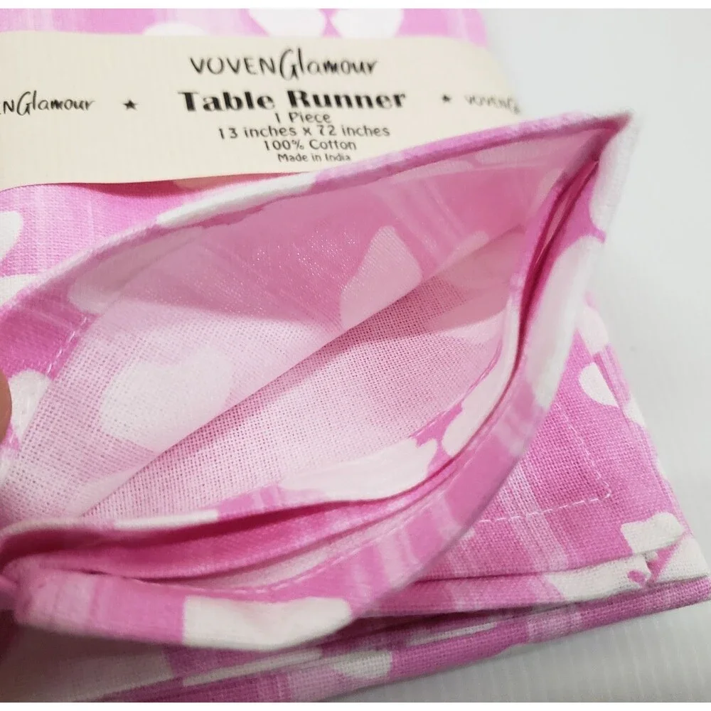 Long Cotton Fabric Printed Table Runner (13